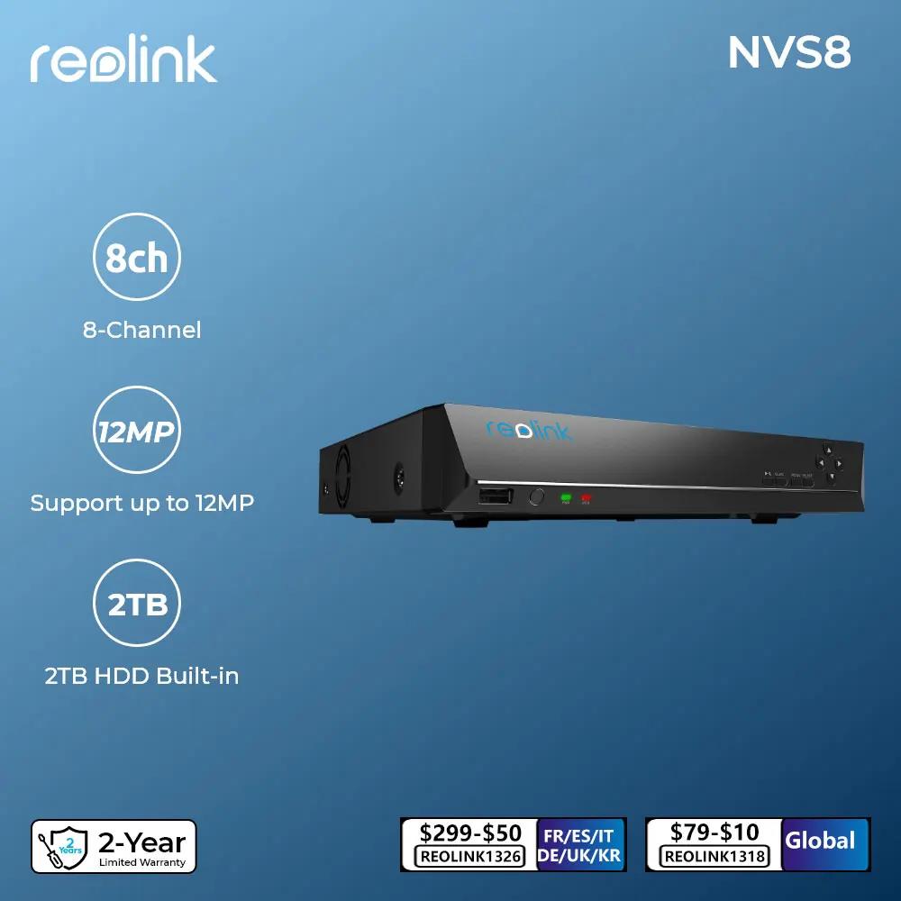 Reolink   ڵ  NVR, 4MP/5MP IP  ī޶, 24/7 H.265  , 12MP  ŰƮ NVR Ʈ, 4K 8CH RLN8-410
